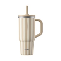 Travel Cup Isotherme Allure Vert Lin 900 ml Qwetch | Gourde Grand Format | Lucie in the R