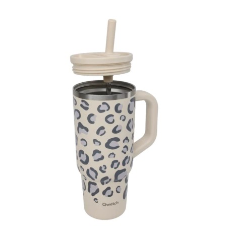 Travel Cup Isotherme Matt Patsel rose 900 ml Qwetch | Gourde Grand Format | Lucie in the R