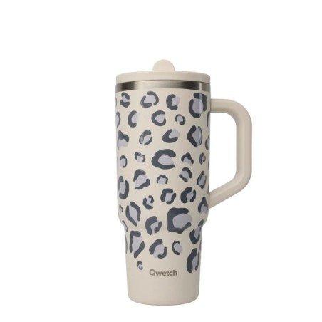 Travel Cup Isotherme Matt Patsel rose 900 ml Qwetch | Gourde Grand Format | Lucie in the R
