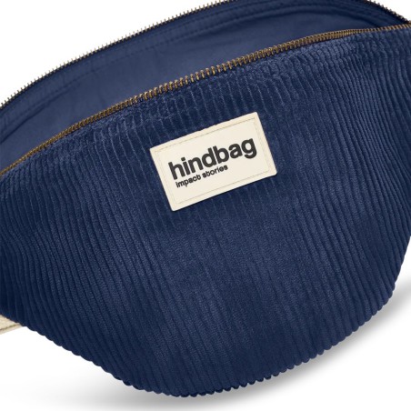 Sac Banane Olivia Velours Marine – Hindbag | Coton Bio & Éthique