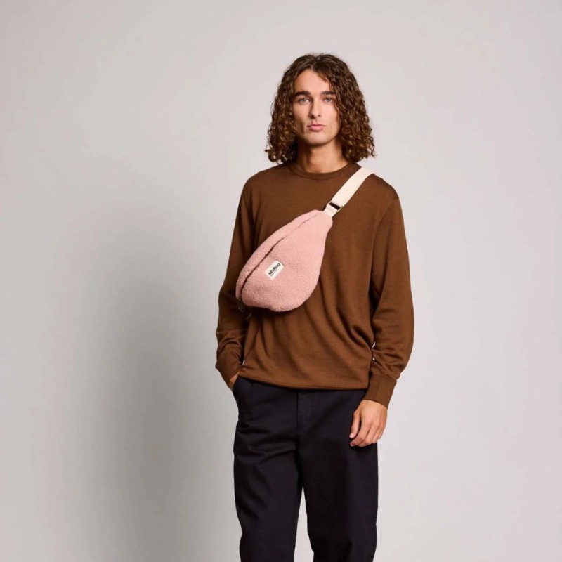 Sac Banane Olivia Teddy Rose Poudré – Hindbag | Coton Bio & Éthique