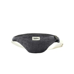 Sac Banane Olivia Gris foncé – Hindbag | Coton Bio & Éthique