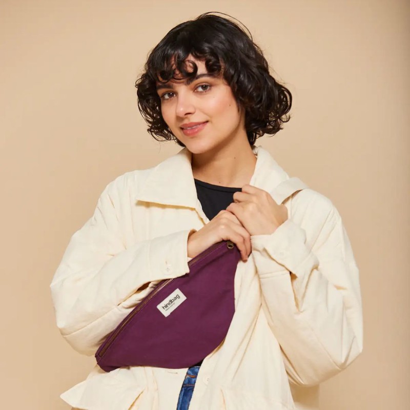 Sac Banane Olivia Prune – Hindbag | Coton Bio & Éthique