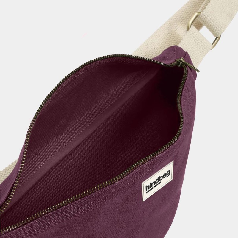 Sac Banane Olivia Prune – Hindbag | Coton Bio & Éthique