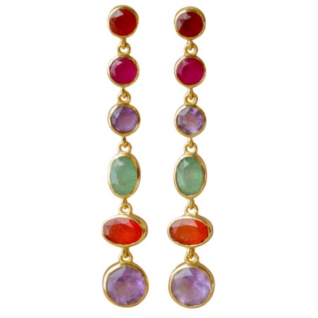 Boucles d’oreilles Muja Juma en pierres naturelles | Lucie in the R