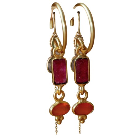 Boucles d’oreilles Muja Juma en pierres naturelles | Lucie in the R
