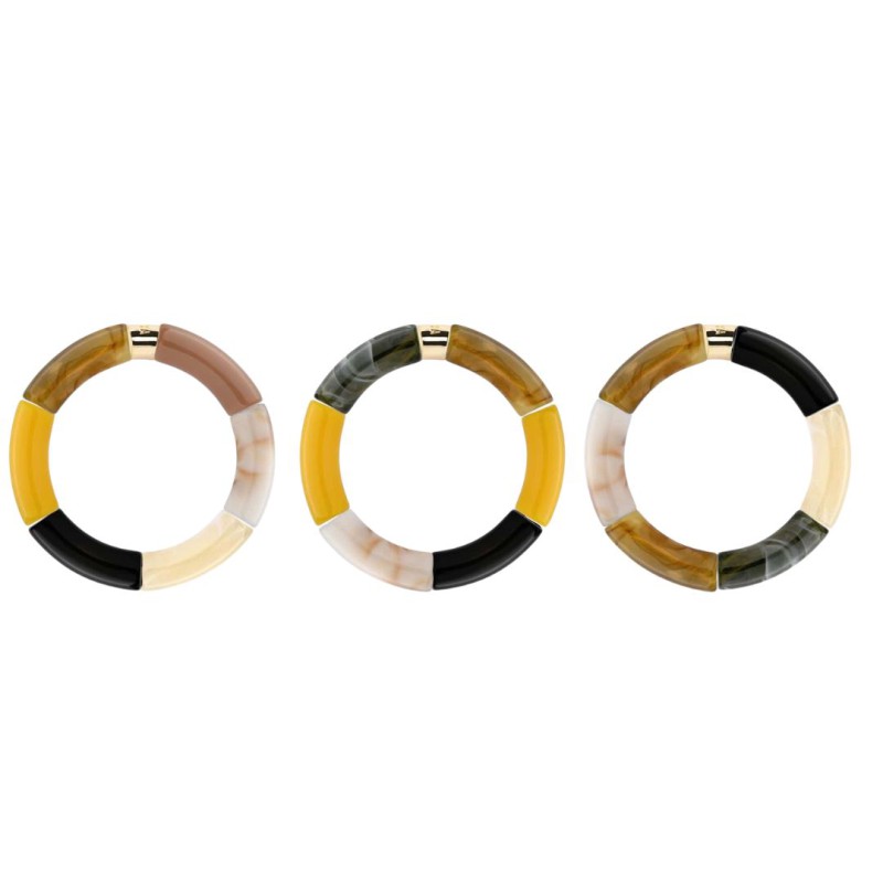 Bracelet Pipoca – Bijou résine ou acrylique & acier doré à l'or fin – Parabaya | Lucie in the R