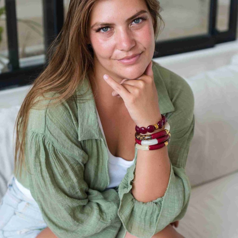 Bracelet Pipoca – Bijou résine ou acrylique & acier doré à l'or fin – Parabaya | Lucie in the R