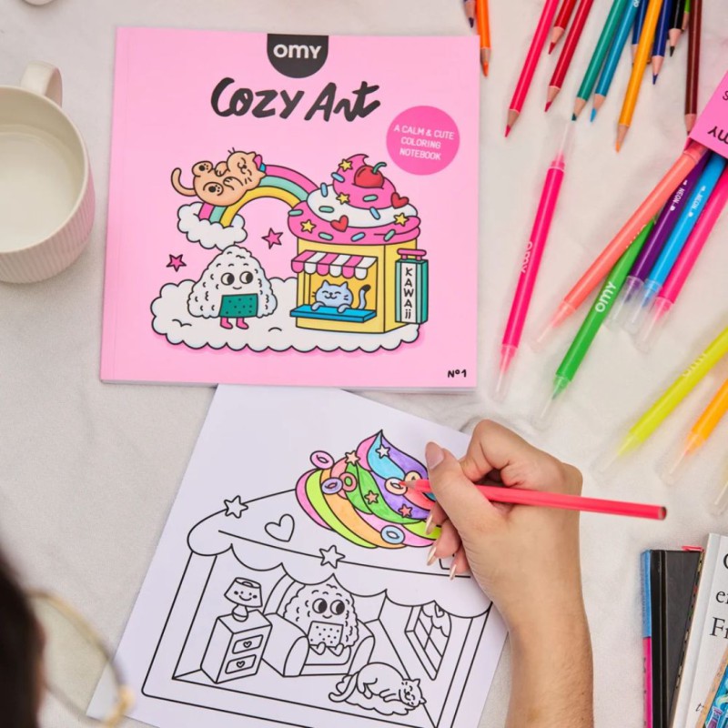 Livre à colorier Cozy Art – OMY | moments cocooning & créatif