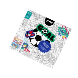 Poster géant Multiplications OMY Foot – Apprentissage ludique avec stickers