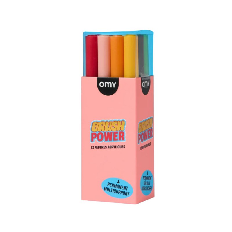 Feutres acryliques Brush Power OMY 9 couleurs | Lucie in the R