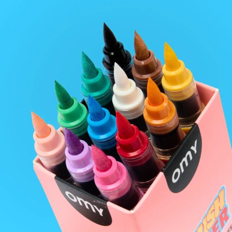 Feutres acryliques Brush Power OMY 9 couleurs | Lucie in the R