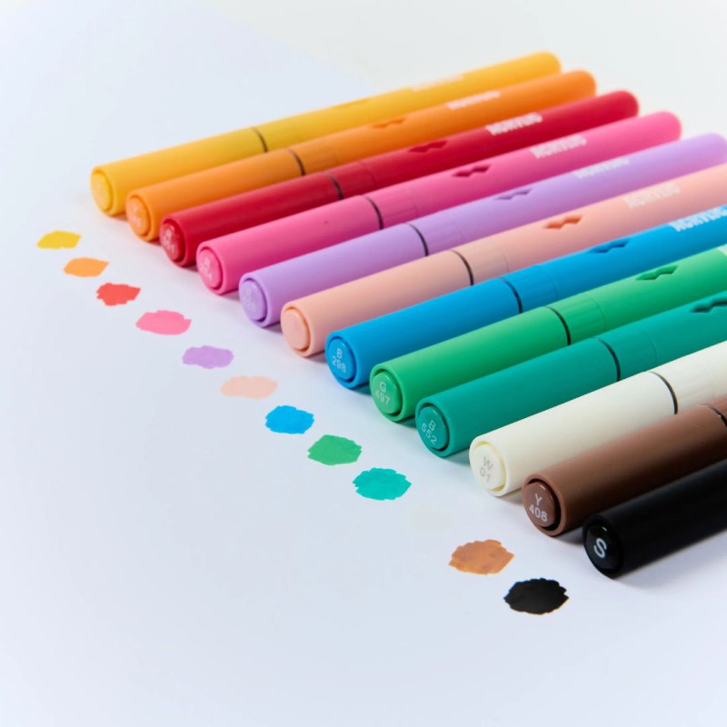 Feutres acryliques Brush Power OMY 9 couleurs | Lucie in the R