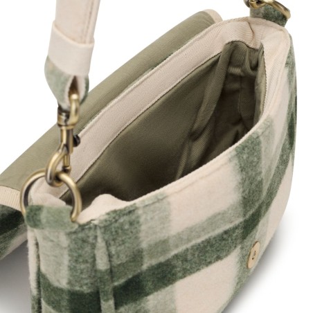 Sac à main Margault velours vert forêt – Hindbag, velours côtelé bio & design structuré