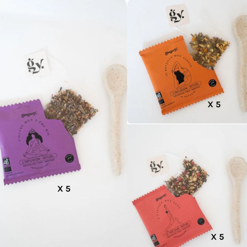 Coffret tisanes bio Routine Impulsion Gingerly | Lucie in the R