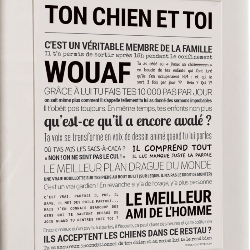 Affiche message – Tout est Dit (sans cadre) | déco murale originale