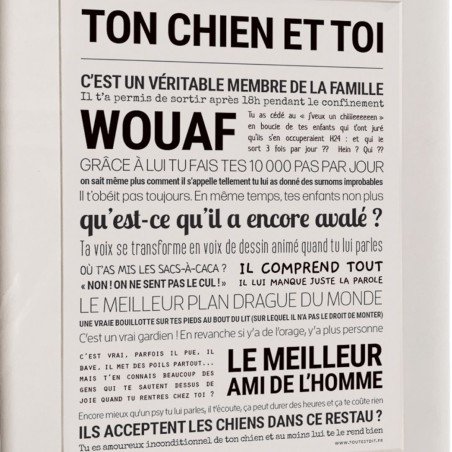 Affiche message – Tout est Dit (sans cadre) | déco murale originale