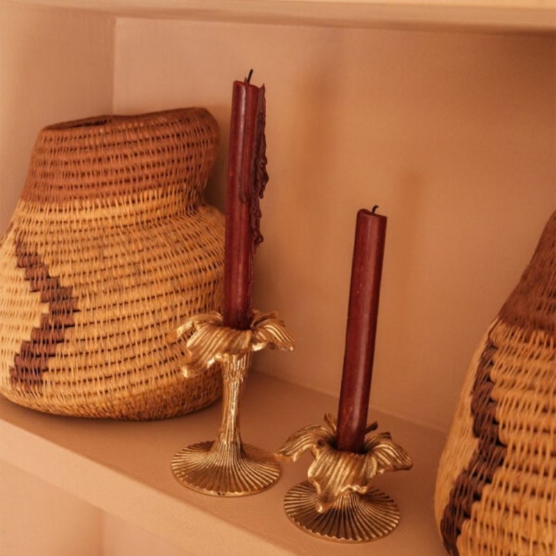 Bougeoir Bamboo 26 cm en laiton recyclé Doing Goods | Lucie in the R