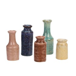 Set de 5 mini-vases en grès Madam Stoltz | Lucie in the R