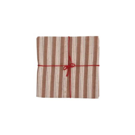 Serviettes en tissu Suzette à Table – Lot de 4 – Coton surcyclé et coloré