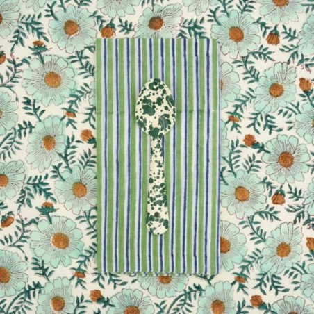 Serviettes en tissu Suzette à Table – Lot de 4 – Coton surcyclé et coloré