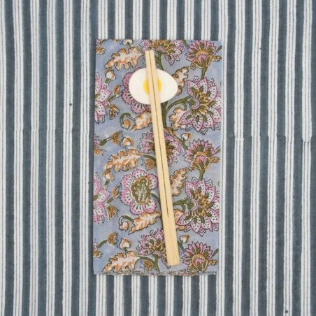Serviettes en tissu Suzette à Table – Lot de 4 – Coton surcyclé et coloré