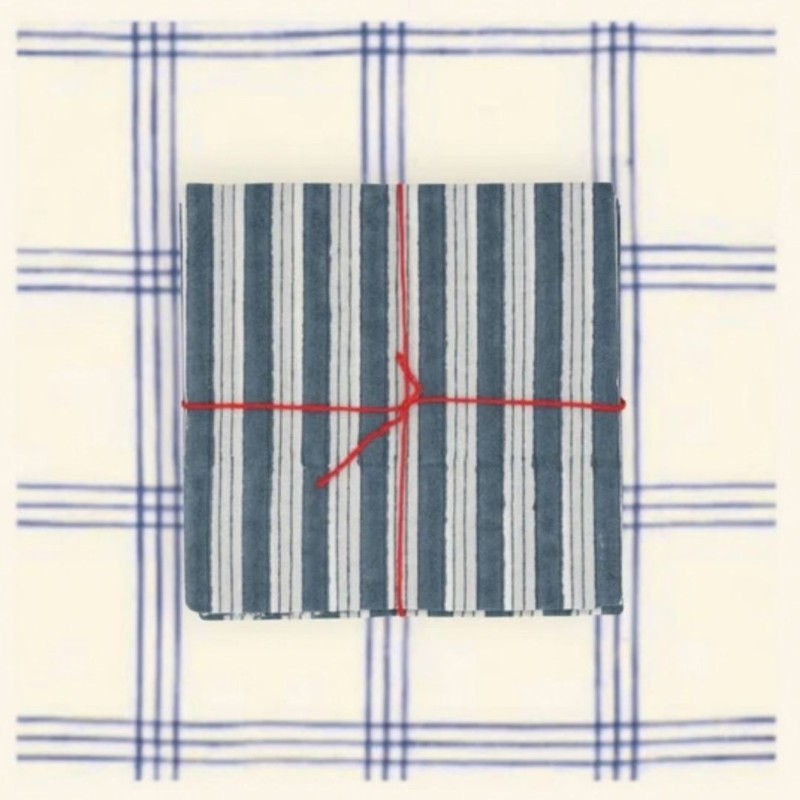 Serviettes en tissu Suzette à Table – Lot de 4 – Coton surcyclé et coloré