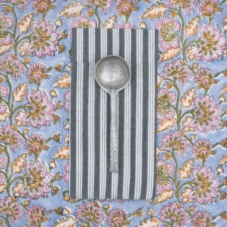 Serviettes en tissu Suzette à Table – Lot de 4 – Coton surcyclé et coloré