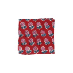Serviettes en tissu Suzette à Table – Lot de 4 – Coton surcyclé et coloré