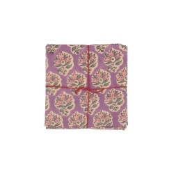 Serviettes en tissu Suzette à Table – Lot de 4 – Coton surcyclé et coloré