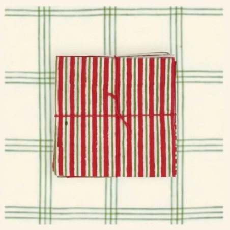 Serviettes en tissu Suzette à Table – Lot de 4 – Coton surcyclé et coloré