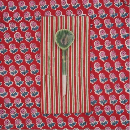 Serviettes en tissu Suzette à Table – Lot de 4 – Coton surcyclé et coloré
