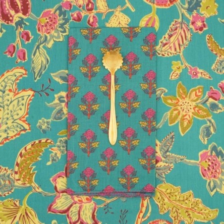 Serviettes en tissu Suzette à Table – Lot de 4 – Coton surcyclé et coloré