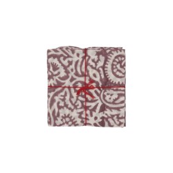 Serviettes en tissu Suzette à Table – Lot de 4 – Coton surcyclé et coloré