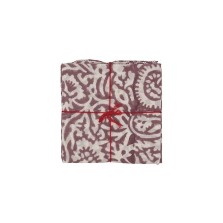 Serviettes en tissu Suzette à Table – Lot de 4 – Coton surcyclé et coloré