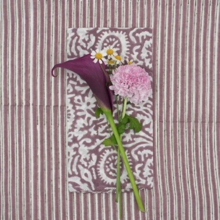 Serviettes en tissu Suzette à Table – Lot de 4 – Coton surcyclé et coloré