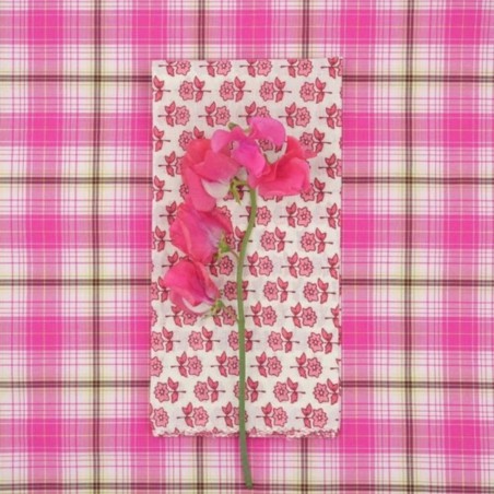 Serviettes en tissu Suzette à Table – Lot de 4 – Coton surcyclé et coloré