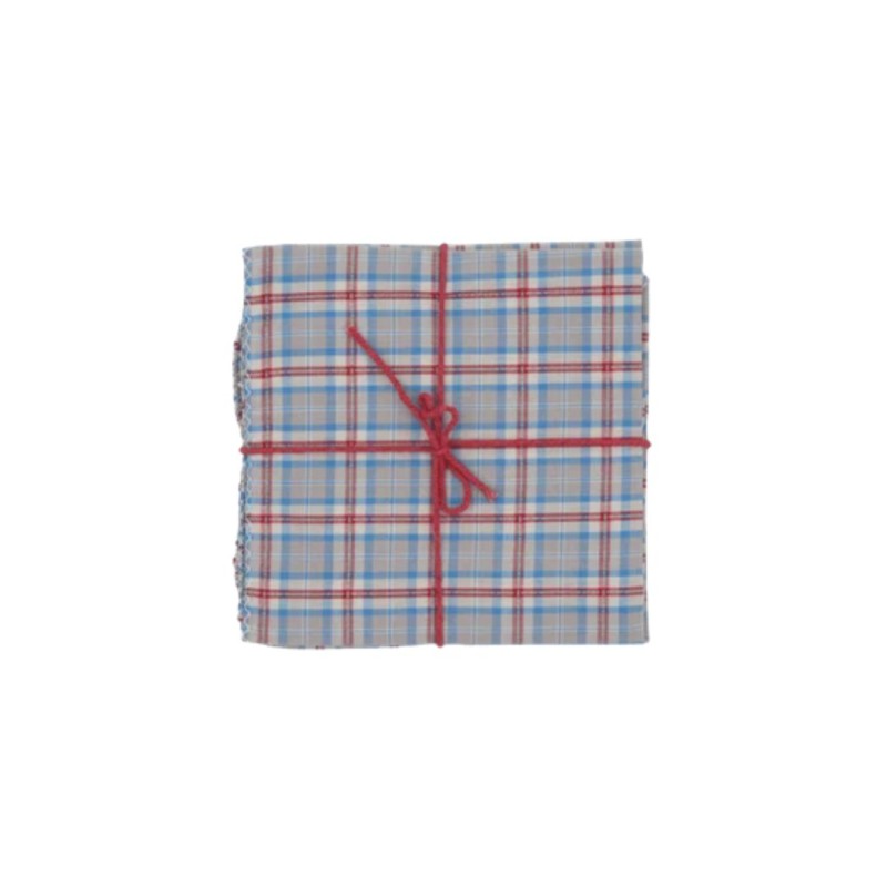 Serviettes en tissu Suzette à Table – Lot de 4 – Coton surcyclé et coloré