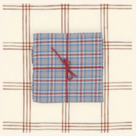 Serviettes en tissu Suzette à Table – Lot de 4 – Coton surcyclé et coloré