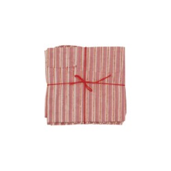 Serviettes en tissu Suzette à Table – Lot de 4 – Coton surcyclé et coloré