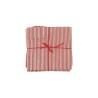 Serviettes en tissu Suzette à Table – Lot de 4 – Coton surcyclé et coloré