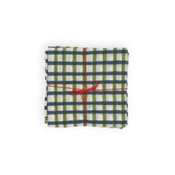 Serviettes en tissu Suzette à Table – Lot de 4 – Coton surcyclé et coloré