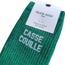 Chaussettes pailletées façon sport – Félicie Aussi | Taille 36–40 | Fabriquées en France