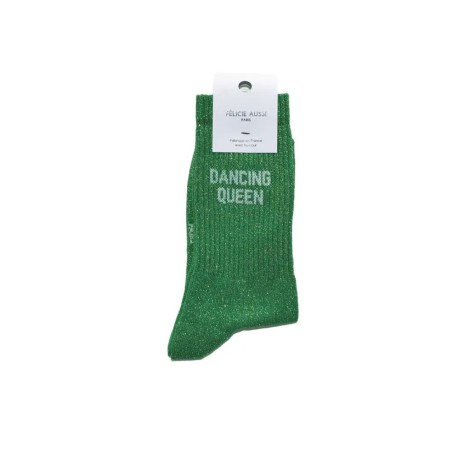Félicie Aussi - Chaussettes Paillettes Dancing Queen Rose