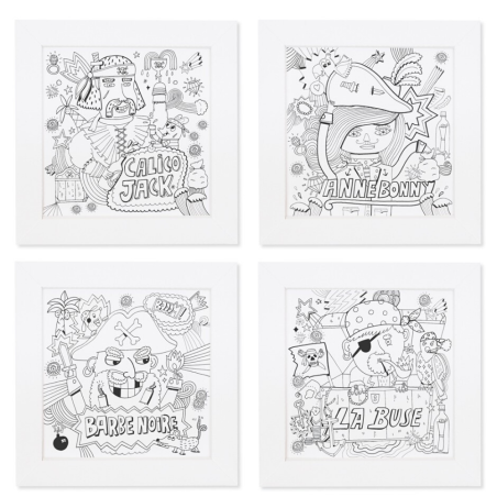 Pirouette Cacahouète Kit créatif Pirates à colorier