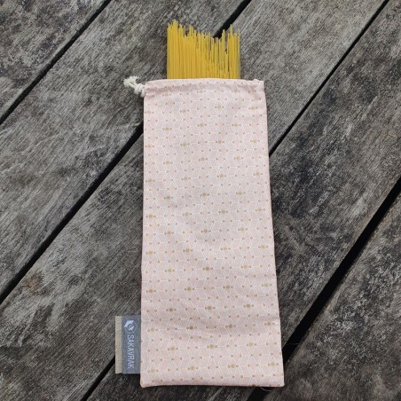 Sakavrak Sac à spaghettis Rose points dorés