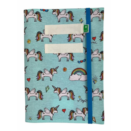 Vlop protège cahier en tissu licorne