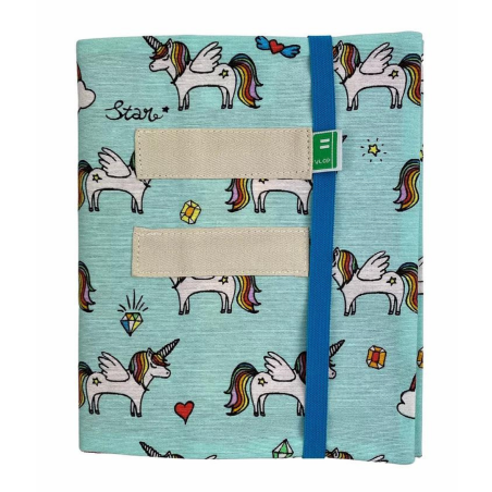 Vlop protège cahier en tissu licorne