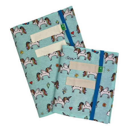 Vlop protège cahier en tissu licorne