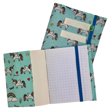 Vlop protège cahier en tissu licorne